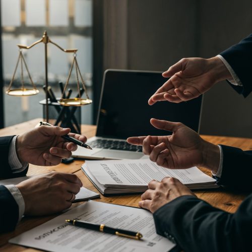 consultation-juridique-avec-des-documents-et-des-balances-de-justice